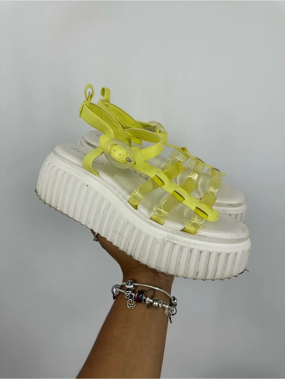 Circus New York By Sam Edelman Chunky Platform Neon Gladiator Sandals Size 10